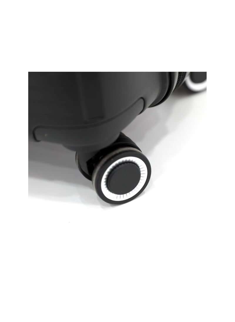 GIORDANO - طقم حقائب سفر بعجلات بعجلات مزدوجة من هاردشيل، 3 قطع، أسود (S-20&quot;،M-24&quot;،L-28&quot;) - Image 1