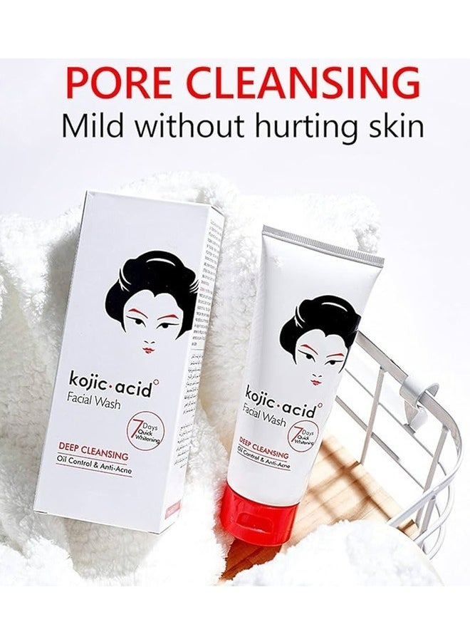 7 Days Whitening Kojic Acid Face Wash Deep Cleaning Oil Control Anti Acne Facial Cleanser 100g - pzsku/Z9309CA1FB731E067D89DZ/45/_/1734046336/e65cd045-f9e8-4f0c-bb5f-2f433c673c28