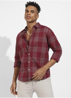 Instafab Plus Chalk Tartan Plaid Shirt  - Image 2