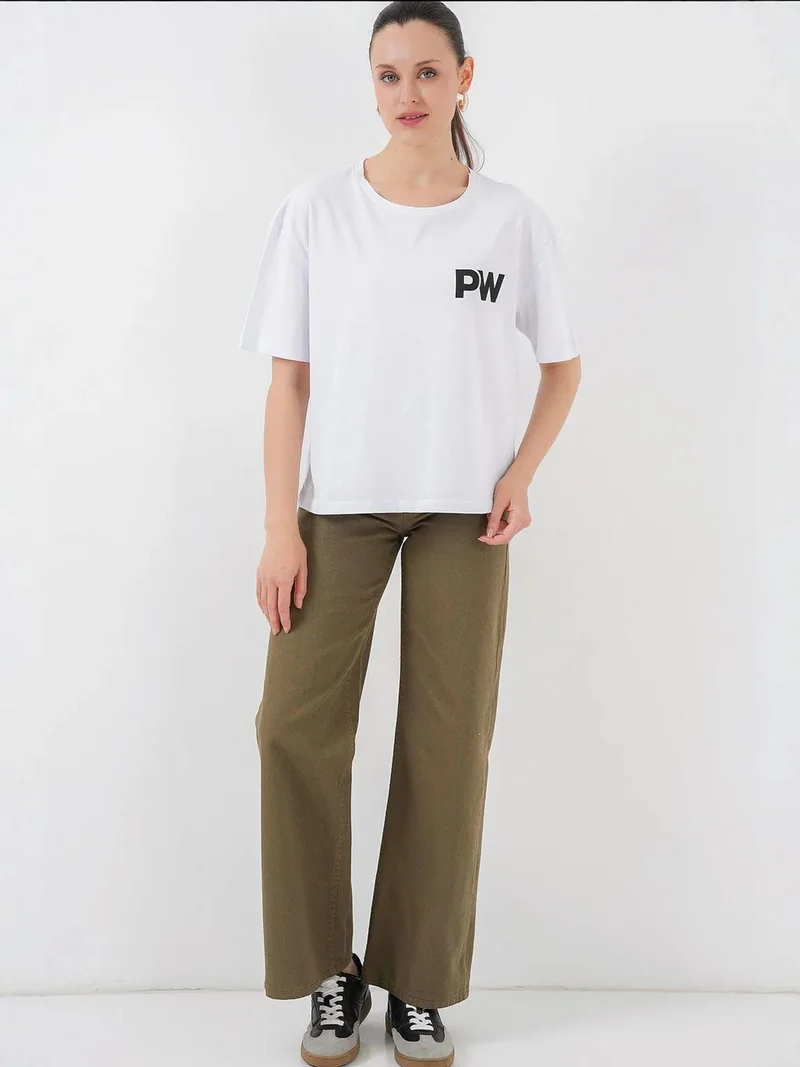 BIG DART BDART Printed Crew Neck T-Shirt with Pompom