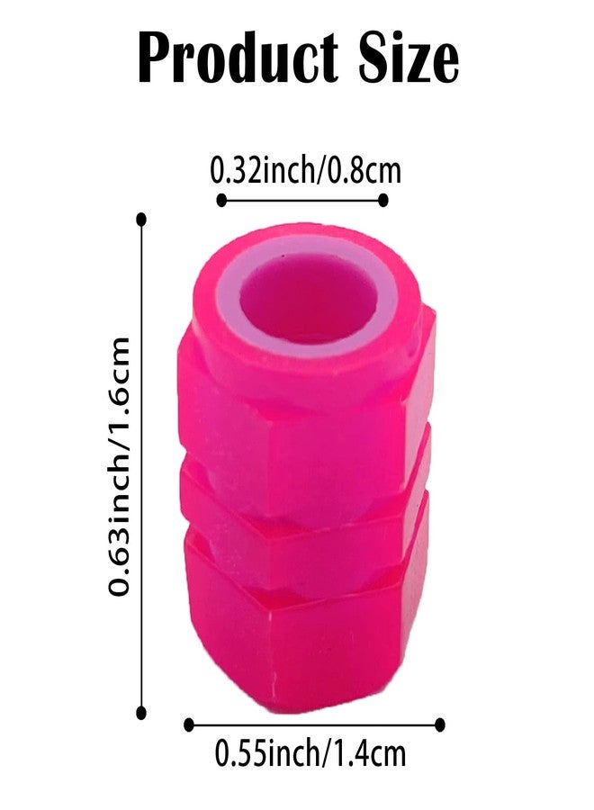 OSIFIT 8PCS Car Tire Valve Stem Caps, Universal Noctilucent Waterproof Car Wheel Tire Caps, Suitable for Air Valve Caps for Cars, Motorcycles, Bicycles (Pink) - Image 2