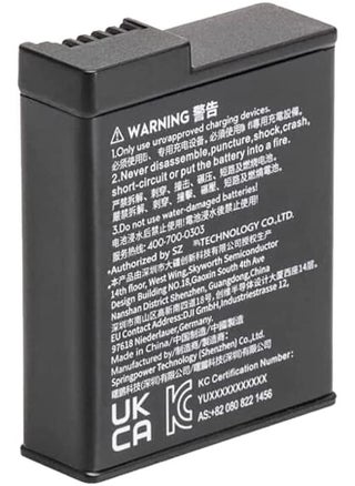 Yueli Original Osmo Action 3/Osmo Action 4  Extreme Battery 1770 mAh Cold Resistant Long Life Span for DJI Osmo Action 3/Osmo Action 4  Camera,Supports up to 160 Minutes of Battery Life - pzsku/Z9309F78F5FBB82DACFA7Z/45/_/1692396126/2d8bf26d-6e69-4163-a94d-ddfcaf737582