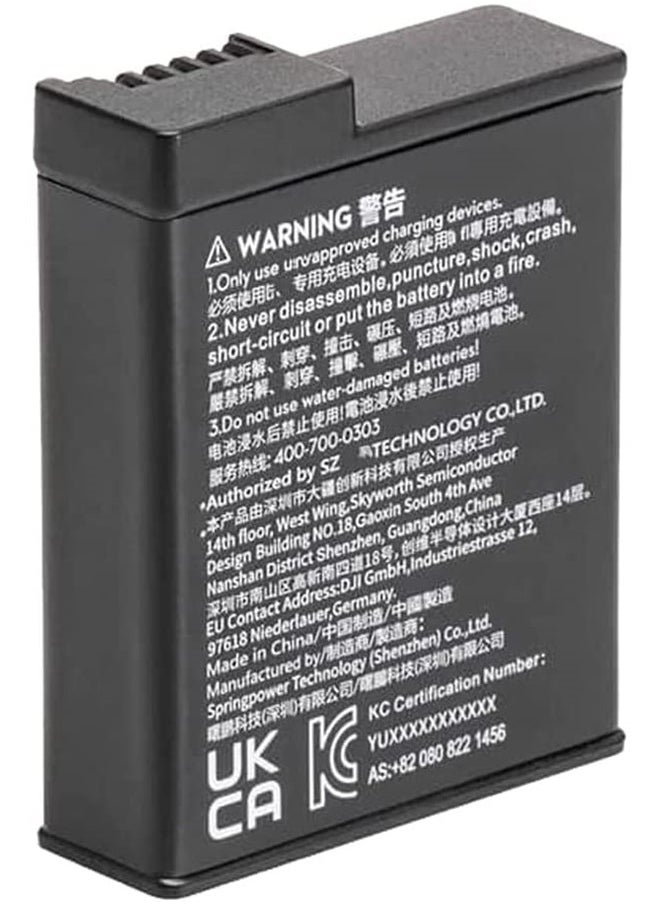 Yueli Original Osmo Action 3/Osmo Action 4  Extreme Battery 1770 mAh Cold Resistant Long Life Span for DJI Osmo Action 3/Osmo Action 4  Camera,Supports up to 160 Minutes of Battery Life