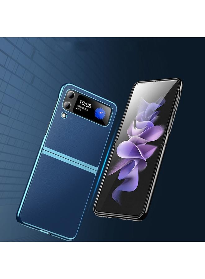 اس-توب جراب لهاتف Samsung Galaxy Z Flip4 مصنوع من الجلد العادي - Image 5