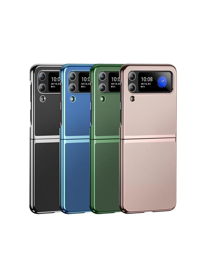 اس-توب جراب لهاتف Samsung Galaxy Z Flip4 مصنوع من الجلد العادي - Image 2