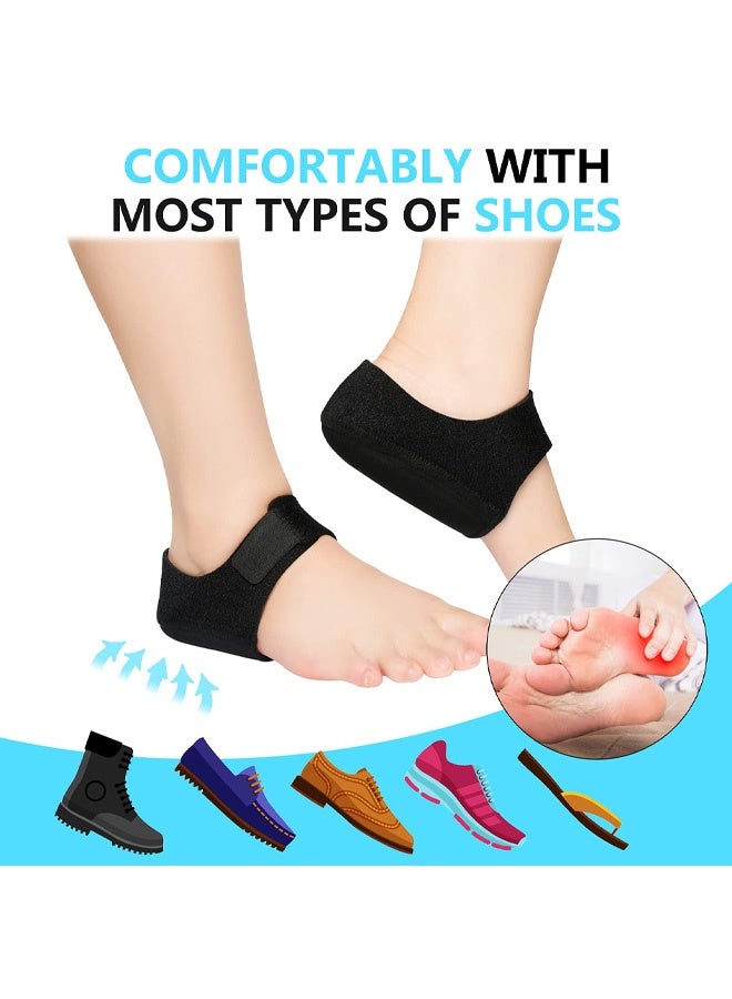 2 Pairs Heel Protectors, Cups for Plantar Fasciitis, Thickened Gel Cushion Pads Achilles Tendinitis, Blisters, Cracked Heels Spur Feet Relieve Pain, Adjustable Pads - Image 5