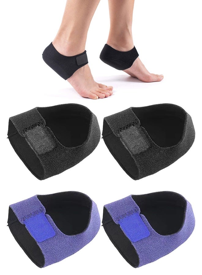 2 Pairs Heel Protectors, Cups for Plantar Fasciitis, Thickened Gel Cushion Pads Achilles Tendinitis, Blisters, Cracked Heels Spur Feet Relieve Pain, Adjustable Pads - Image 1