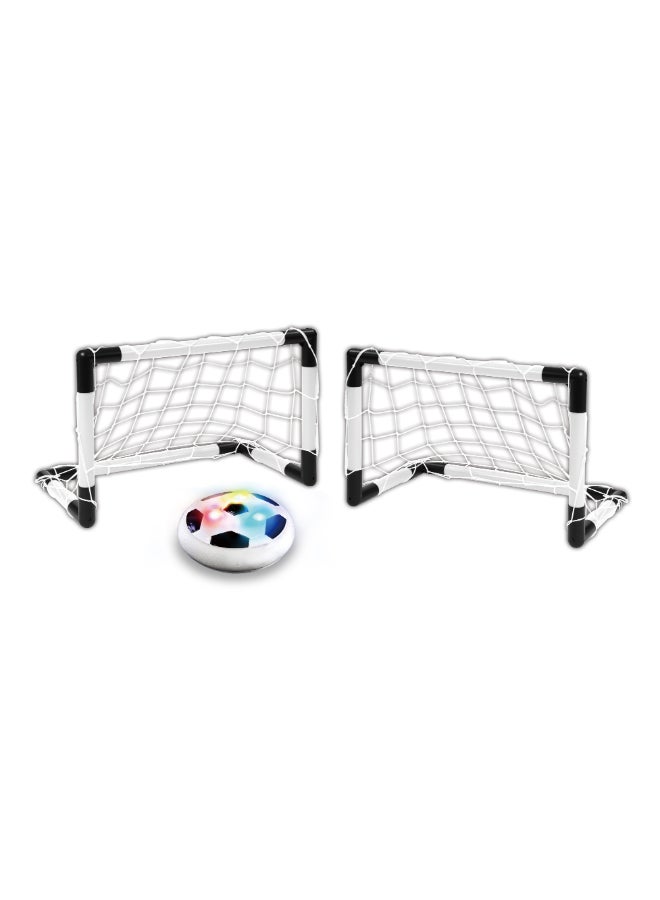Hostfull Air Soccer Goal Set – LED Glowing Hover Ball with Indoor Soccer Goals – Portable Air-Powered Soccer Game for Kids – Battery Operated Indoor Sports Set - Image 2