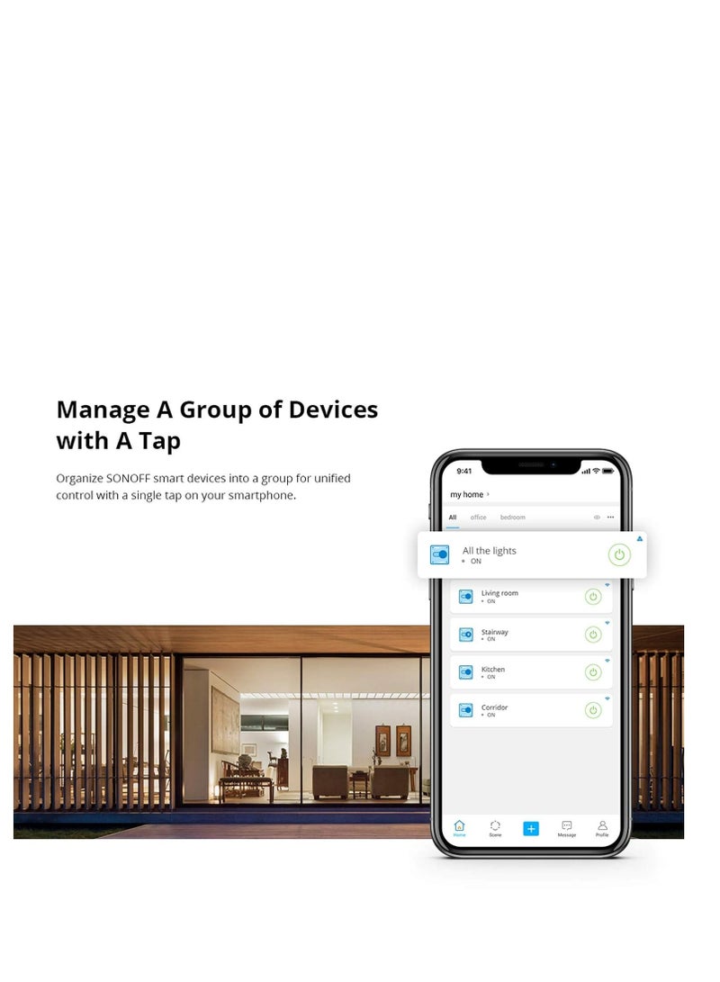Sonoff Basic R2 (Upgrade) with RED Load ON LED, Blue Wi-Fi LED & Flame, Resistant PC Material, Wi-Fi Smart Switch, Works with eWeLink, Google Home - Image 5