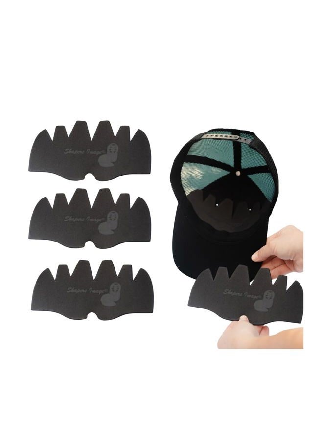 Shapers Image 3Pk. Truckers Mesh Caps Inserts| Hat Ball Caps Liner| Hat Padding, Black, 7 - Image 1