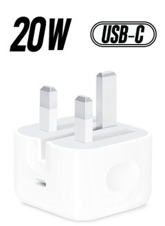 20W USB C PD Fast Charger, Dual Port Type-C QC3.0 Wall Adapter, compatible with iPhone 13/12/12 Mini/12 Pro/12 Pro Max,AirPods Pro (Without Cable, White)