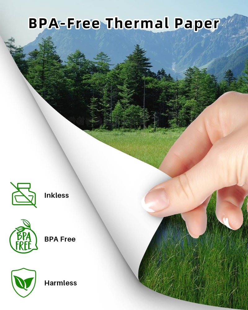 Phomemo US Letter Folding Thermal Paper,Continuous Phomemo M08F Thermal Paper, Compatible with COLORWING M08F-Letter, M08D, Compatible with TATTMUSE Printer, Size 8.5" x 11",100 Sheets - Image 5