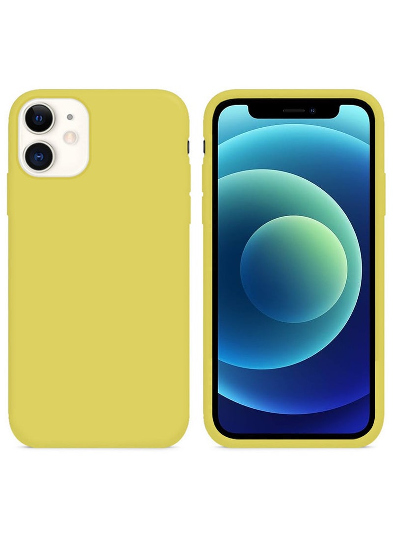 CATANES غطاء واقي ناعم من السيليكون لهاتف آيفون 12 ميني - أصفر - Image 4