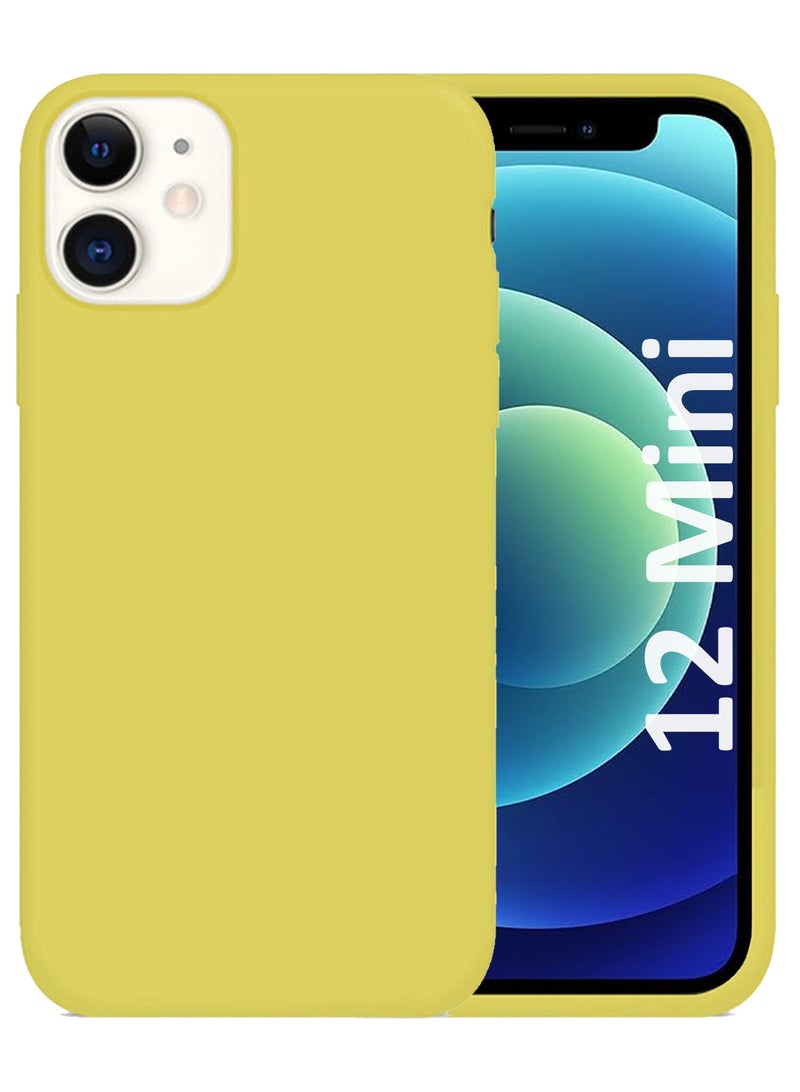 CATANES غطاء واقي ناعم من السيليكون لهاتف آيفون 12 ميني - أصفر - Image 1