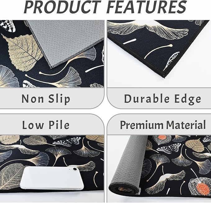 Deoxys Kitchen Mats Sets Non Slip Waterproof 2 Piece Kitchen Rugs AntiFatigue StainResistant Kitchen Runner Washable Easy Clean Standing Mats for Kitchen Floor - Image 5