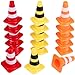 NUOBESTY 30pcs Mini Plastic Traffic Cones Tiny Simulation Safety Training Roadblock Cones Miniature Road Cones for Kids Multipurpose Construction Theme Party Sports Activity Cake Topper - Image 3