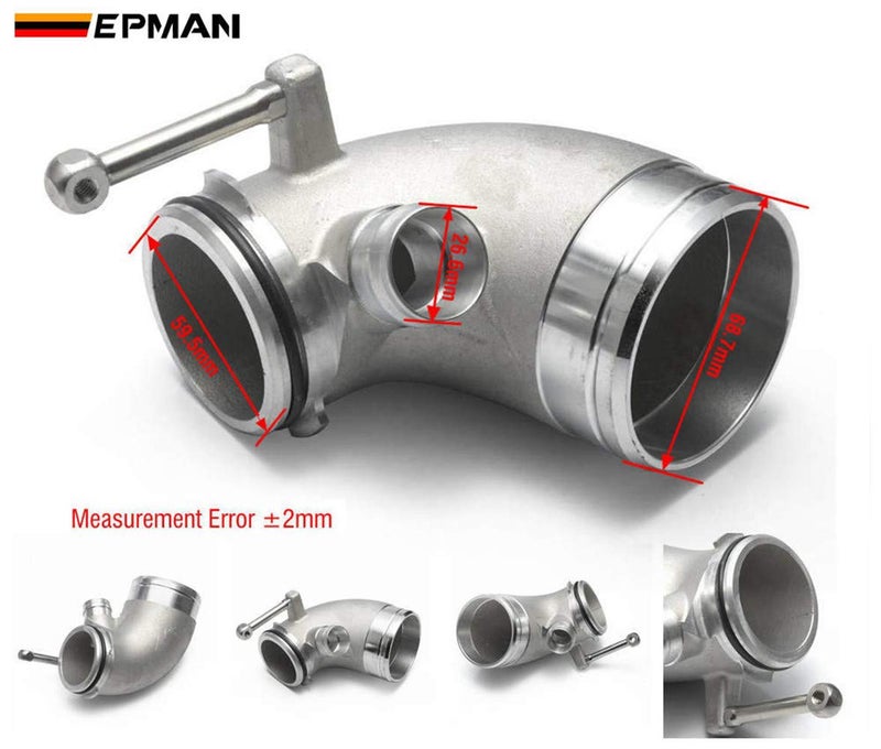 Epman EPCGQ135Z Turbo High Flow Inlet Pipe for Golf MK7 GTI Adui S3 A3 Leon MK3 EA888 Tube Performance Turbocharger Intake Hose - Image 2