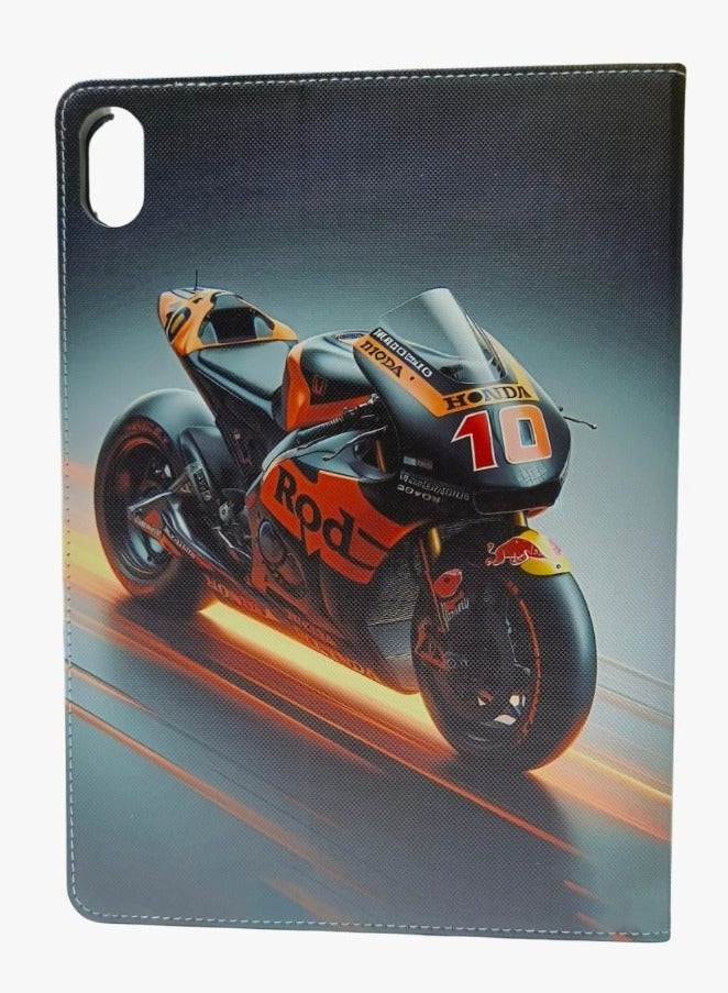 Bike Print design Flip case for iPad 10th Generation Case 2022 iPad 10.9 Inch Case, iPad 10 Case Slim Stand Protective Smart Cover for 10.9” iPad 10th Gen 2022 Release A2696 A2757 A2777 - Image 1