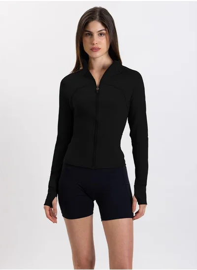 SHAPES SOFT ZIP-UP TOP