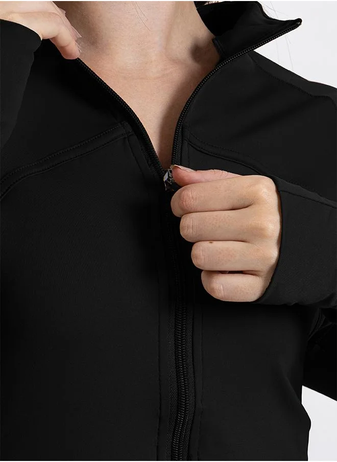 SHAPES SOFT ZIP-UP TOP