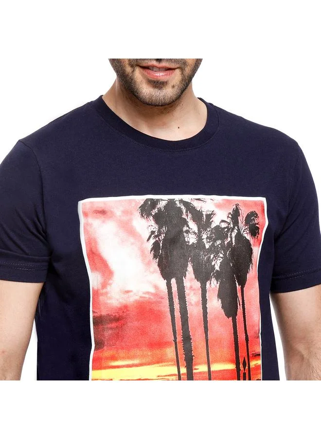 كوب تي شيرت فضفاض مطبوع