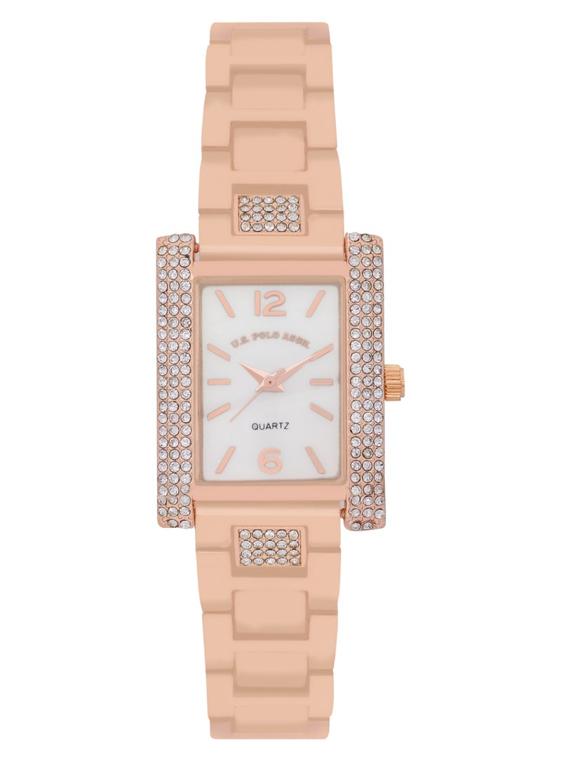 U.S. Polo Assn. Women's Quartz Watch Analog Display and rose gold tone Set watch - Image 3