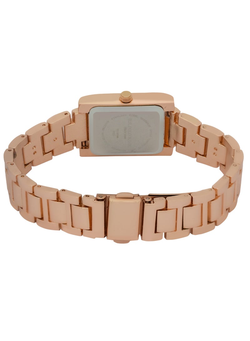 U.S. Polo Assn. Women's Quartz Watch Analog Display and rose gold tone Set watch - Image 4