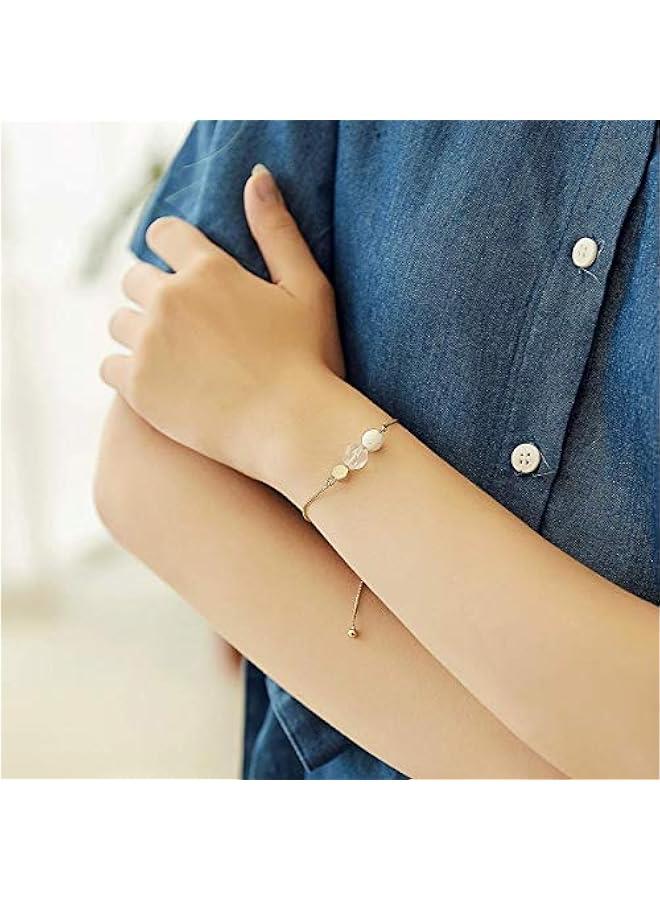 Arabest Essential Oil Diffuser Bracelets, 14K Gold Link Bracelets for Women, Birthday Gifts for Women Mom  - Image 2