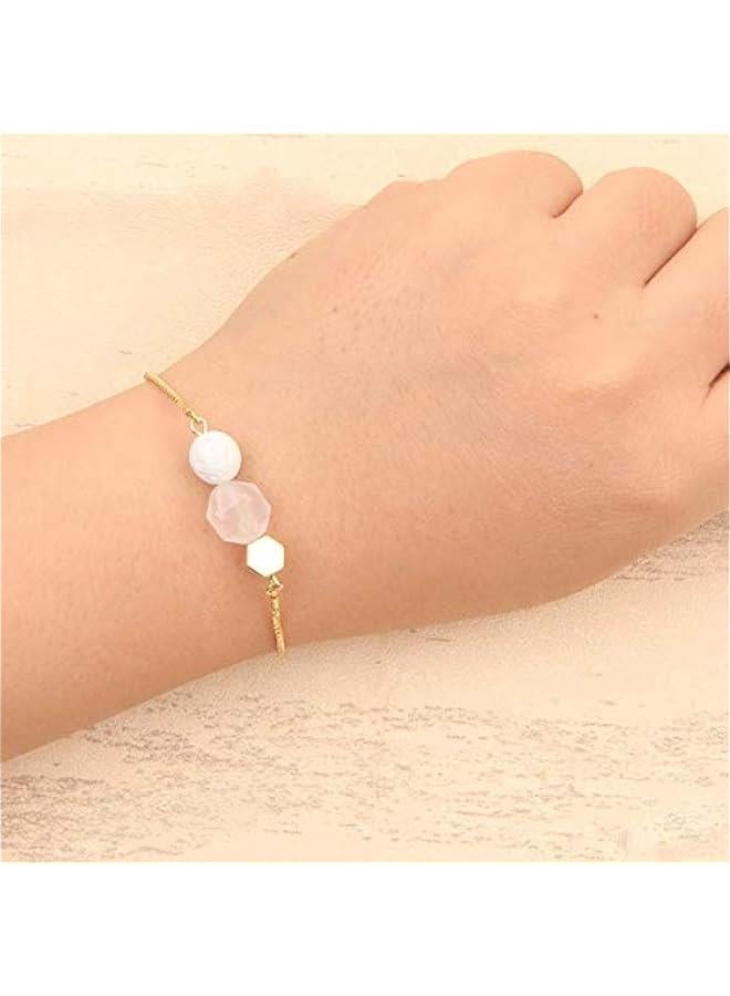 Arabest Essential Oil Diffuser Bracelets, 14K Gold Link Bracelets for Women, Birthday Gifts for Women Mom  - Image 4