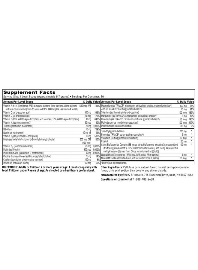 Klaire Labs Klaire Labs VitaSpectrum Powder - Children's Multivitamin/Mineral with 23 Essential Nutrients in Berry-Pomegranate for Kids, No Copper, Iron, Gluten or Casein (30 Servings, 171 Grams) - Image 5