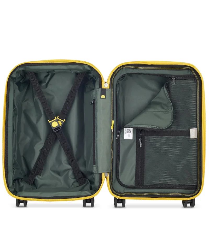 ديلسي _باريس حقيبة ترولي كابينة ريمبارت 55 سم قابلة للتوسيع بعجلات مزدوجة - لامع عسكري