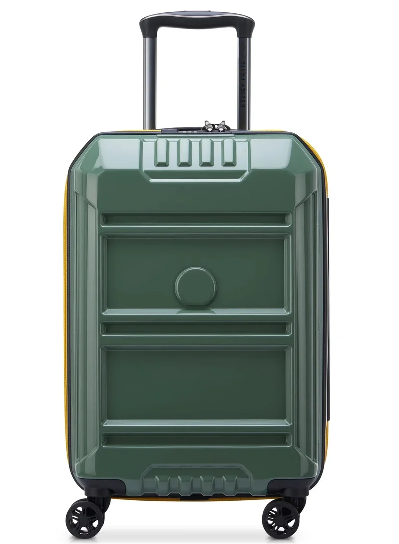 Rempart 55 Cm Hardcase 4-Double Wheeled Expandable Flex Cabin Luggage Trolley - Army Glossy