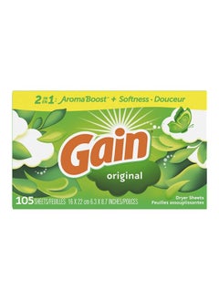Gain , Fabric Softener Dryer Sheets, Original Scent, 105 Count  - Image 1
