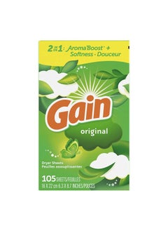 Gain , Fabric Softener Dryer Sheets, Original Scent, 105 Count  - Image 2