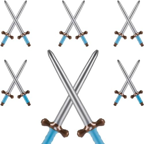 Xtlonbom 12 Pcs 24Inch Inflatable Swords Perfect Pirate Party Favors Party Supplies Birthday Decorations Swimming Pool Fun Cosplay Costume Accessories and Stage Props - Image 1