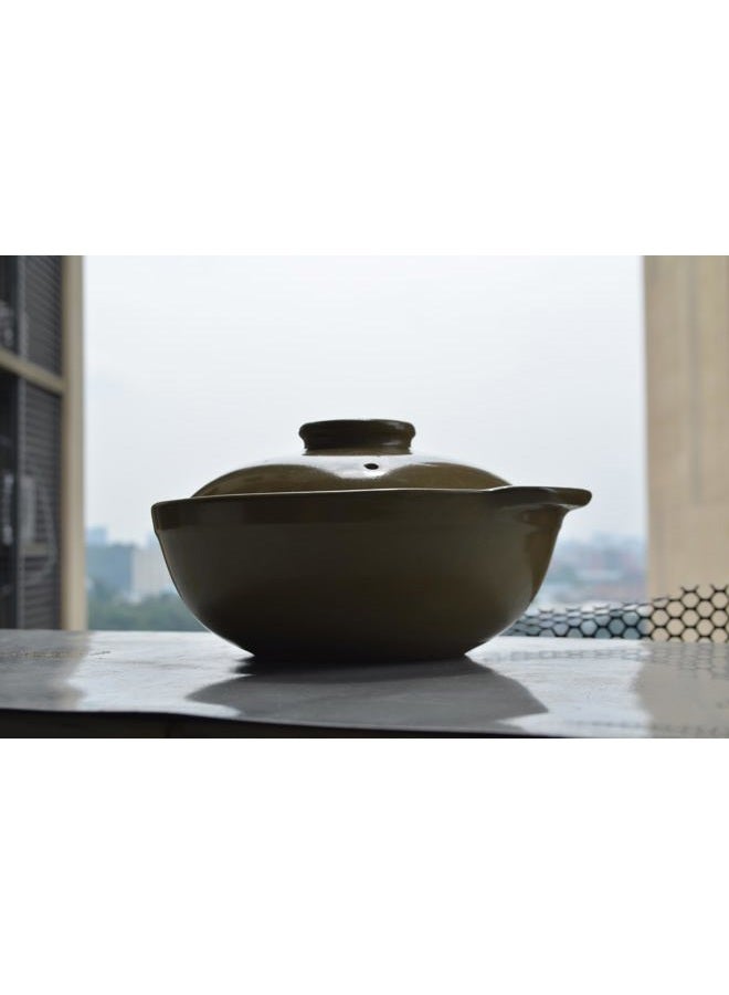 ZHCHSH Casserole Clay Pot Heat-resistant Premium Ceramic Bowls Lid Cooking Soup Crock French Onion (70 oz/2100ml) - Image 4