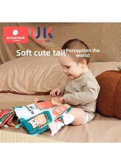 Generic Kechao Tail Cloth Book Early Education Baby Tearable Three-dimensional Chewed 6-12 Months Baby Educational Hand-tearing Toys-Color:Cognitive Tail Cloth Book  Built-in BiBi Device, Paper  - Image 2