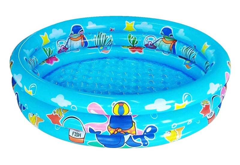 Big Summer 3 Rings Kiddie Pool for Toddler 48X12Kids Swimming Pool Inflatable Baby Ball Pit Pool Small Infant Pool Blue - Image 2