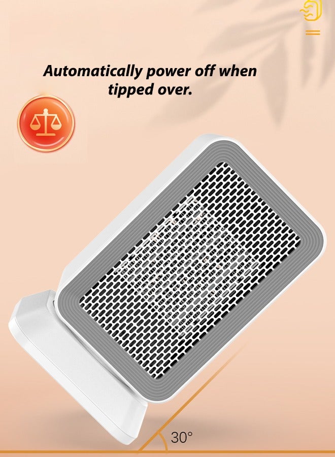 جوشبيرغ مدفأة PTC، مدفأة مروحة - طاقة ساخنة وباردة، 3 أوضاع لدرجة الحرارة، تذبذب 45 درجة، وضع ECO وحماية أمان للمنزل/المكتب - Image 5