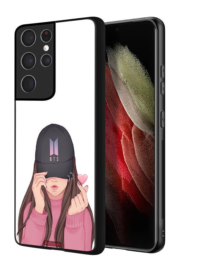 Tolwak Samsung Galaxy S21 Ultra 5G Protective Case Cover Girl Making Snap - Image 1