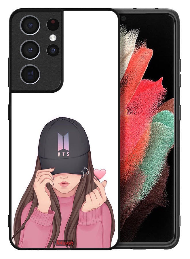 Tolwak Samsung Galaxy S21 Ultra 5G Protective Case Cover Girl Making Snap - Image 2