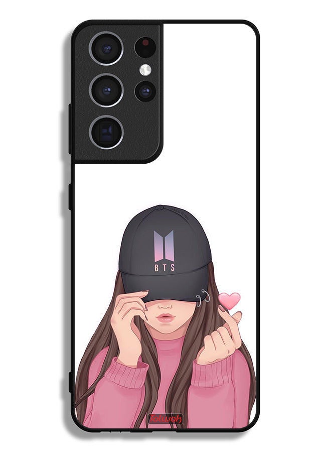 Tolwak Samsung Galaxy S21 Ultra 5G Protective Case Cover Girl Making Snap - Image 3