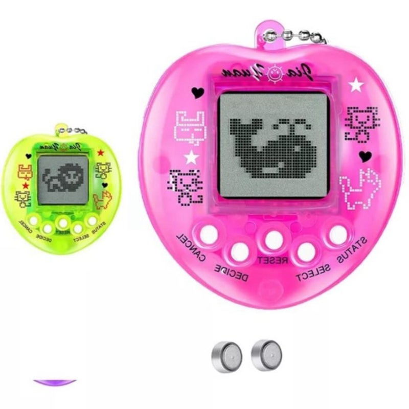 2Pcs Virtual Pet Game Mini Heart Shape Multi Pet Modes Digital Electronic Pets Toys Gift - Image 2
