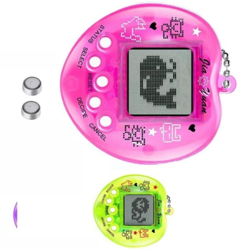 2Pcs Virtual Pet Game Mini Heart Shape Multi Pet Modes Digital Electronic Pets Toys Gift - Image 3