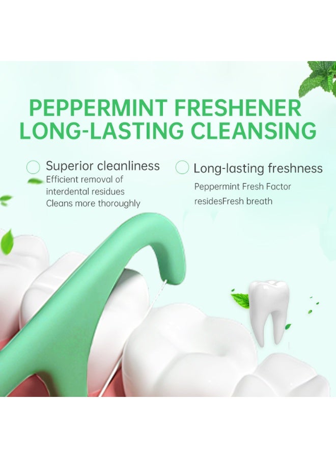 QZ 300 Packs Of Dental Floss Picks, Toothbrush Sticks, With Built-In Mint Fragrance For a More Comfortable And Hygienic Brushing Experience, Dental Care Products, For Household Use (300 Pieces) - Image 3
