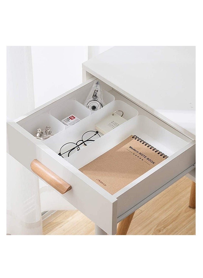 Arabest 5 PCS Clear Drawer Organizers Set, 4 Sizes Plastic Vanity Drawer Organizers and Storage Bins, Desk Drawer Organizer Trays with Non-slip Silicone Pads for Makeup,Bathroom and Kitchen  - Image 5