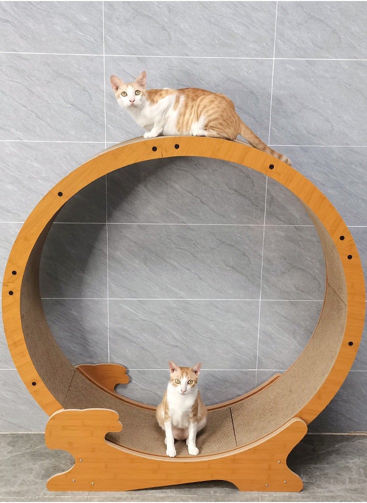 Kidle - Cat Running Wheel Pet Cat Treadmill Exercise Wheel Cat Running Roller Cat Scratching Board Fitness Treadmill Cat Climbing House Running Spinning Toy for Cats Movement Wheel - Image 1
