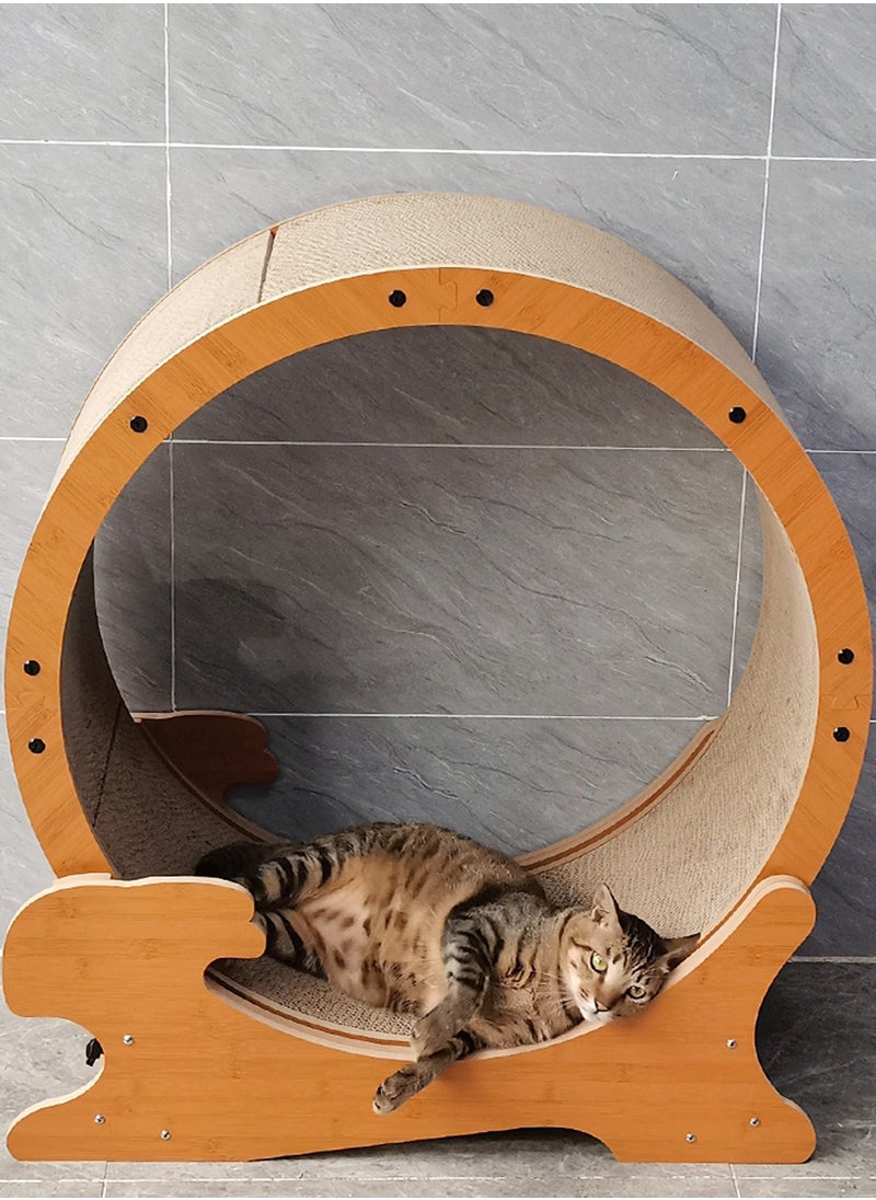 Kidle - Cat Running Wheel Pet Cat Treadmill Exercise Wheel Cat Running Roller Cat Scratching Board Fitness Treadmill Cat Climbing House Running Spinning Toy for Cats Movement Wheel - Image 1