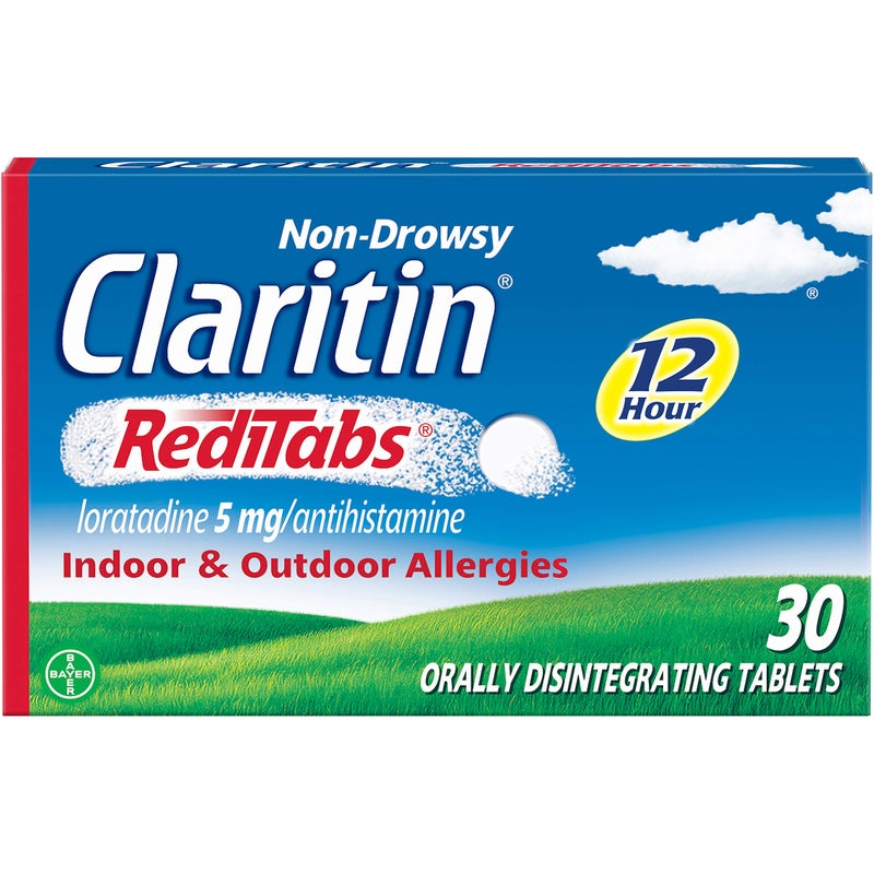 Claritin كلاريتين ريدي تابز 12 ساعة دواء للحساسية، غير مسبب للنعاس، قوة وصفة طبية لتخفيف الحساسية، أقراص لوراتادين، 30 حبة، عبوة من 2 - Image 1