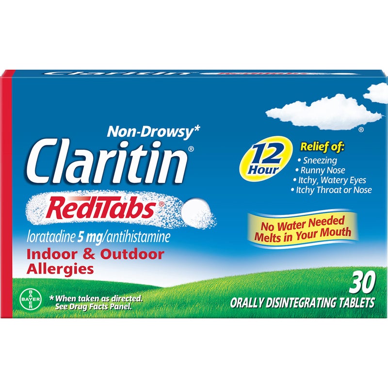 Claritin كلاريتين ريدي تابز 12 ساعة دواء للحساسية، غير مسبب للنعاس، قوة وصفة طبية لتخفيف الحساسية، أقراص لوراتادين، 30 حبة، عبوة من 2 - Image 3